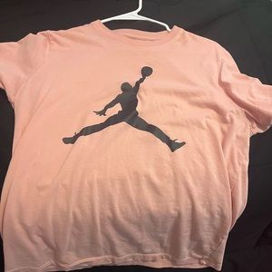 Pink and black jordan t shirt